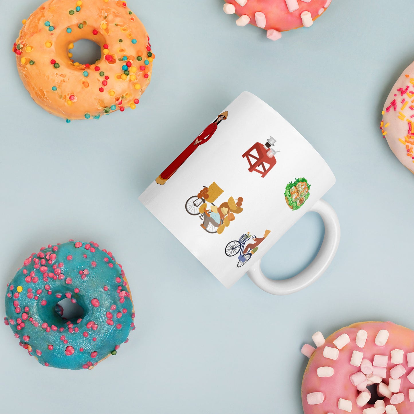 White glossy mug