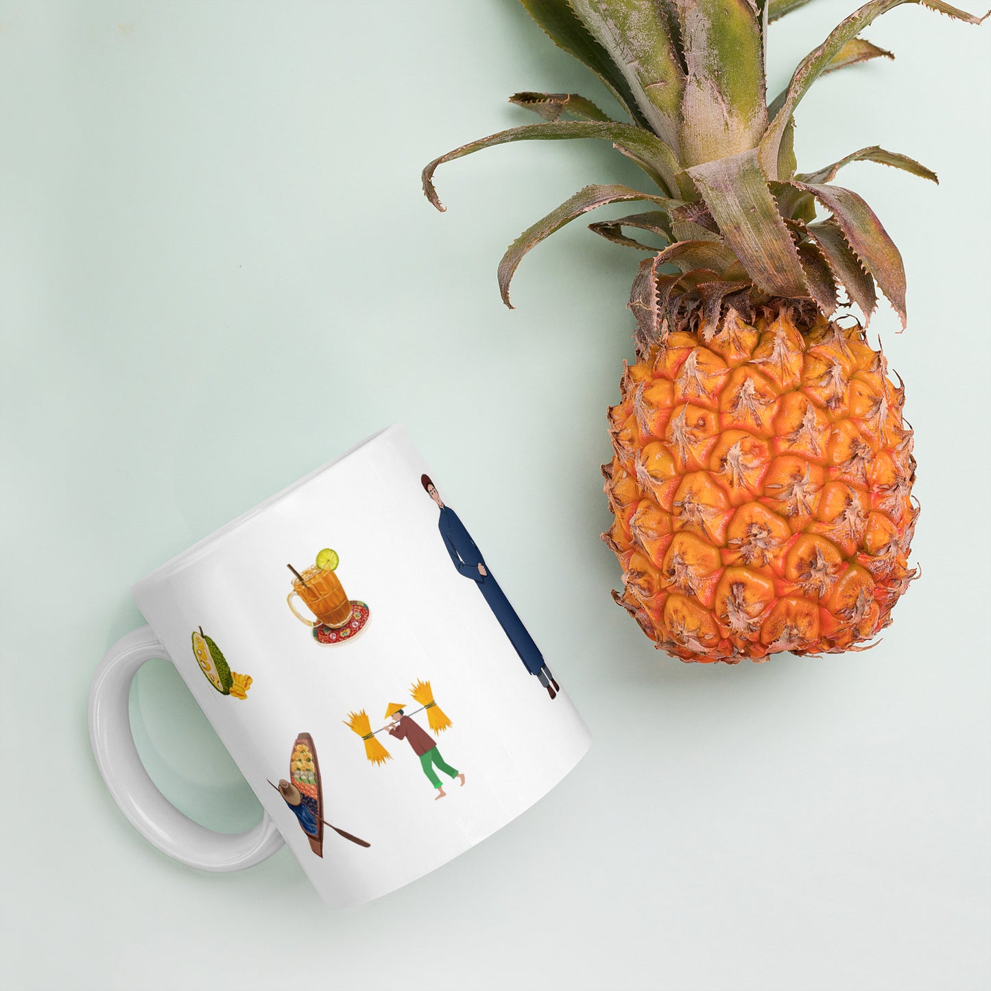 White glossy mug